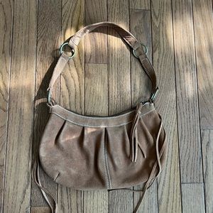 Suede shoulder bag